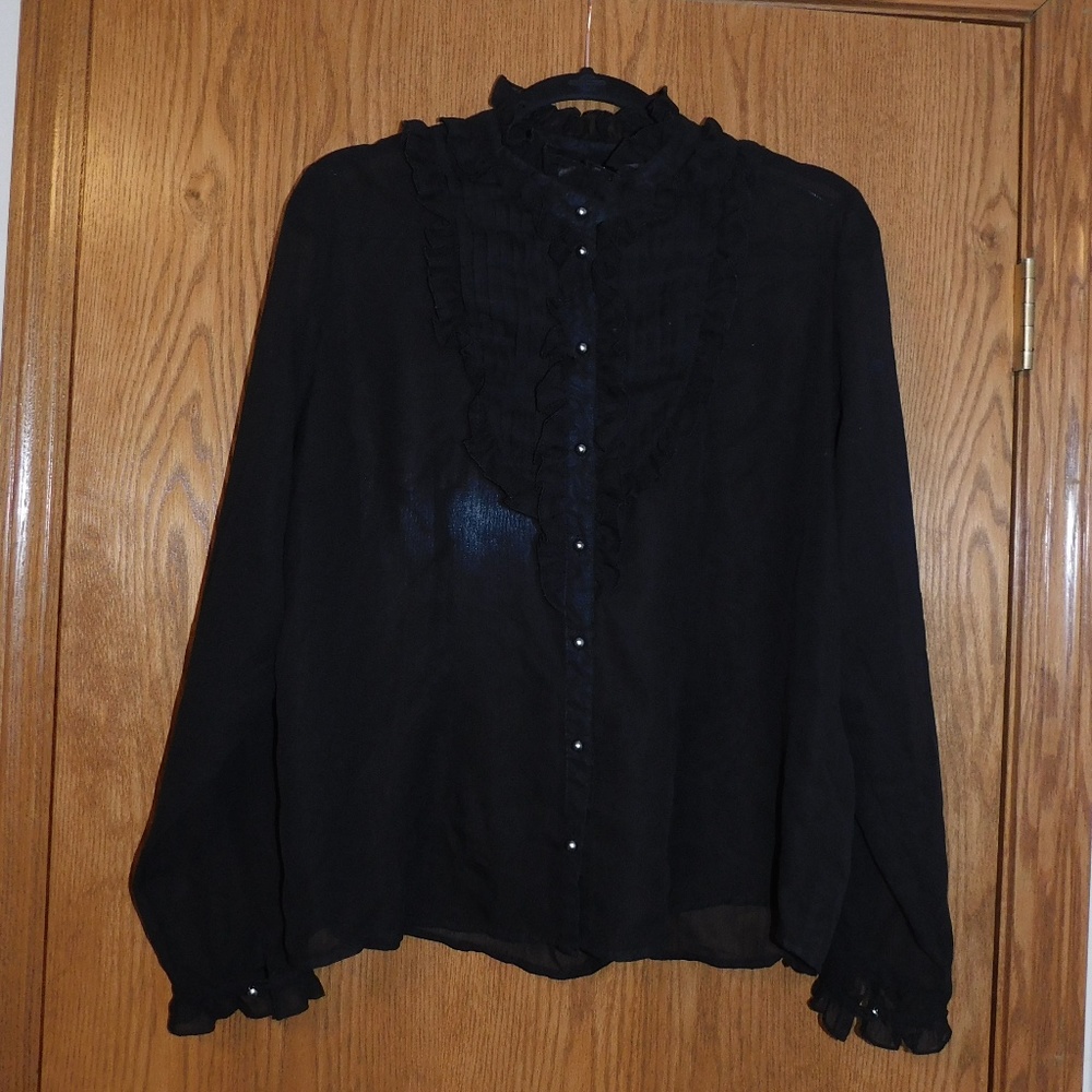 Sheer Black Blouse